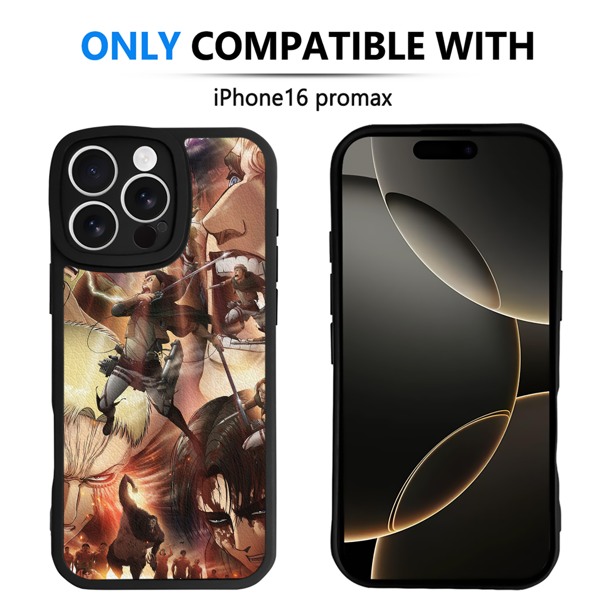 （画像用） 進撃の巨人 Attack on Titan 【iPhone 16シリーズ対応】シリコンスマホケース（レザー調） 材質：シリコン